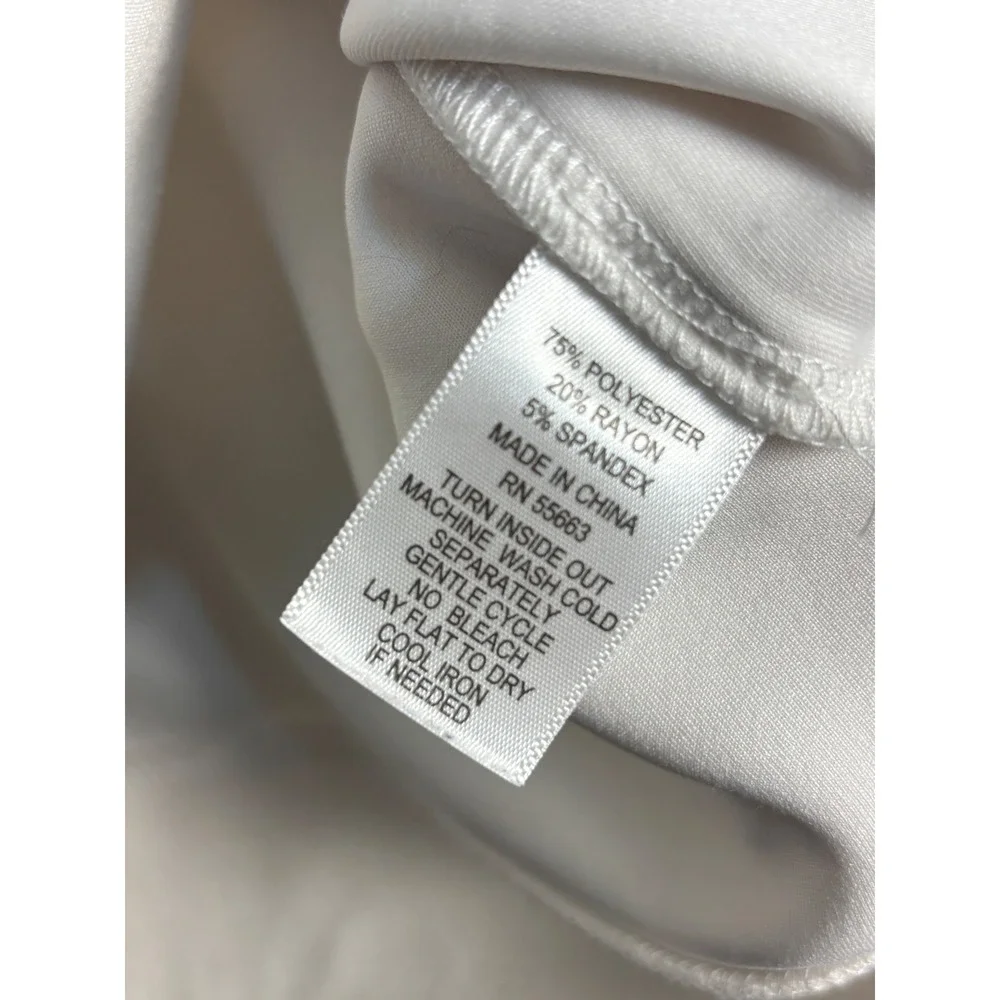 Cynthia Rowley Scuba Sweatshirt M Ivory Minimalist Quiet Luxury Oversized Top